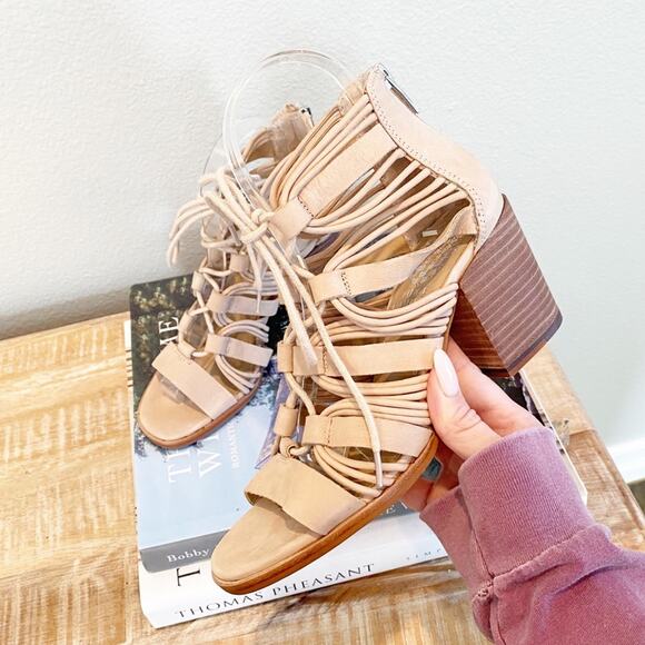 Vince Camuto Strappy lace up bootie heels kaiann 6 - Picture 6 of 9